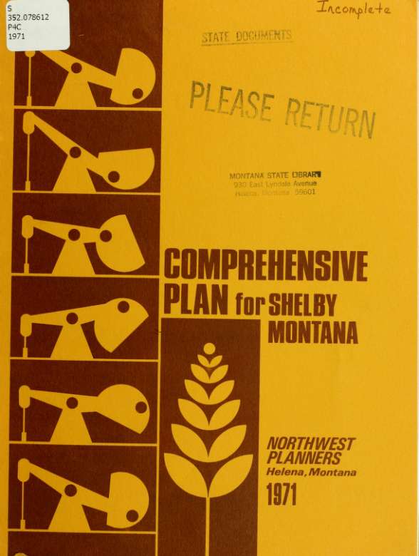 A COMPREHENSIVE PLAN FOR SHELBY, MONTANA 1971 Read & Download for free ...